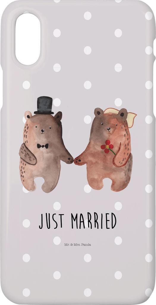 Mr. & Mrs. Panda Iphone 10 Handyhülle Bär Heirat - Grau Pastell - Geschenk, Teddy, Hülle, X, Verheiratet Heirate Hochzeit Hochzeitsgeschenk Hoch...