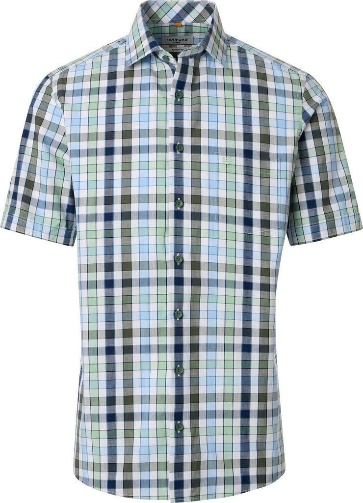 Redmond - Modern Fit - Herren Freizeithemd (261035999), Größe:M, Farbe:Grün(600)