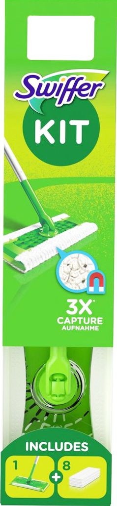 Swiffer Kit 1 Bodenwischer 8 Boden-Staubtücher entfernt Produktbild 2