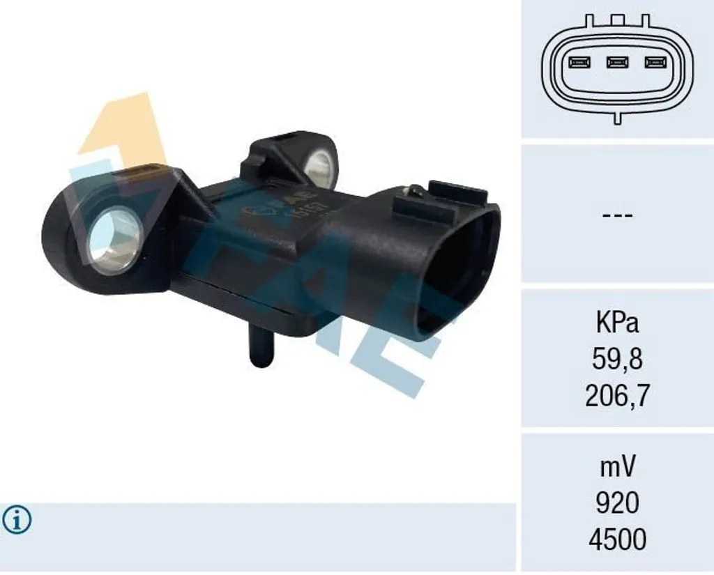 Capteur pression admission Mazda 2 DE : Pièce FAE 15157 pour Turbo