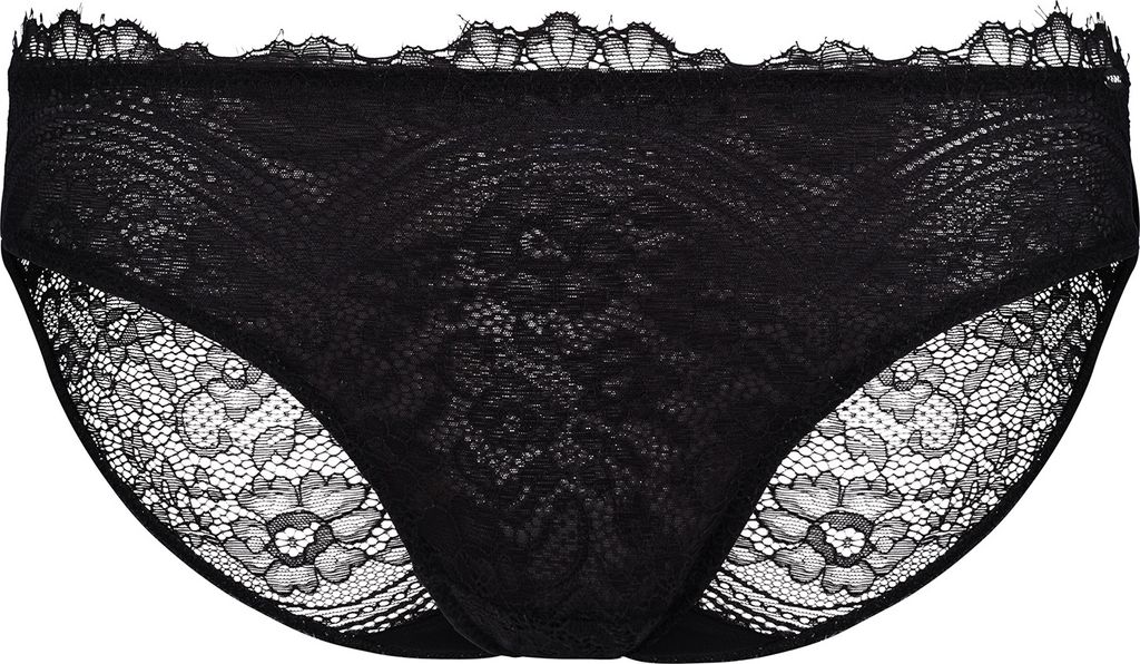 Skiny Damen Rio Slip Lace Festive Spitze Schwarz Black