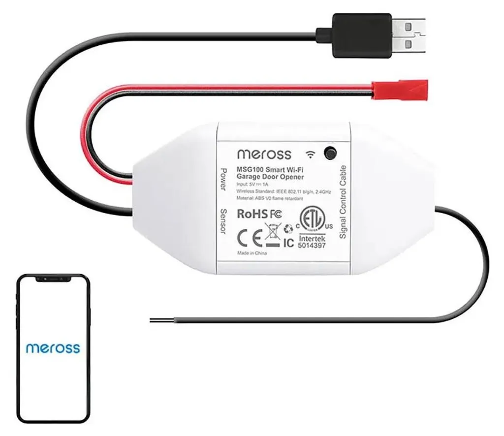 Ouvre-porte de garage WiFi Meross MSG100HK compatible Apple HomeKit