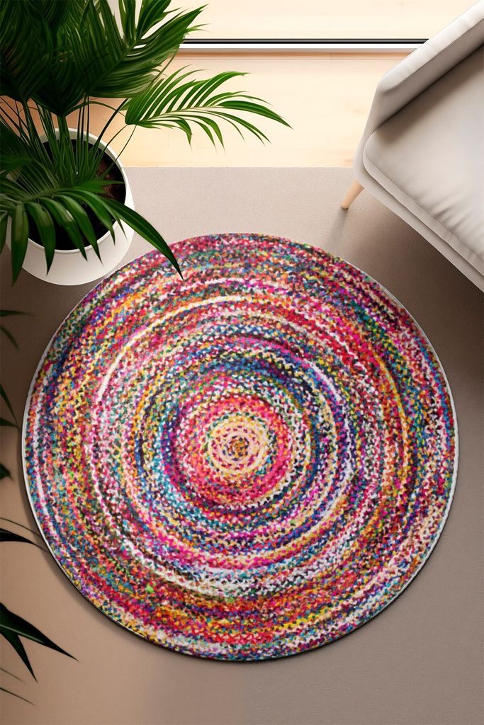 Conceptum Hypnose, DA-2114 Y, Teppich, Mehrfarbig, 100 x 100 cm, 100% POLYESTER