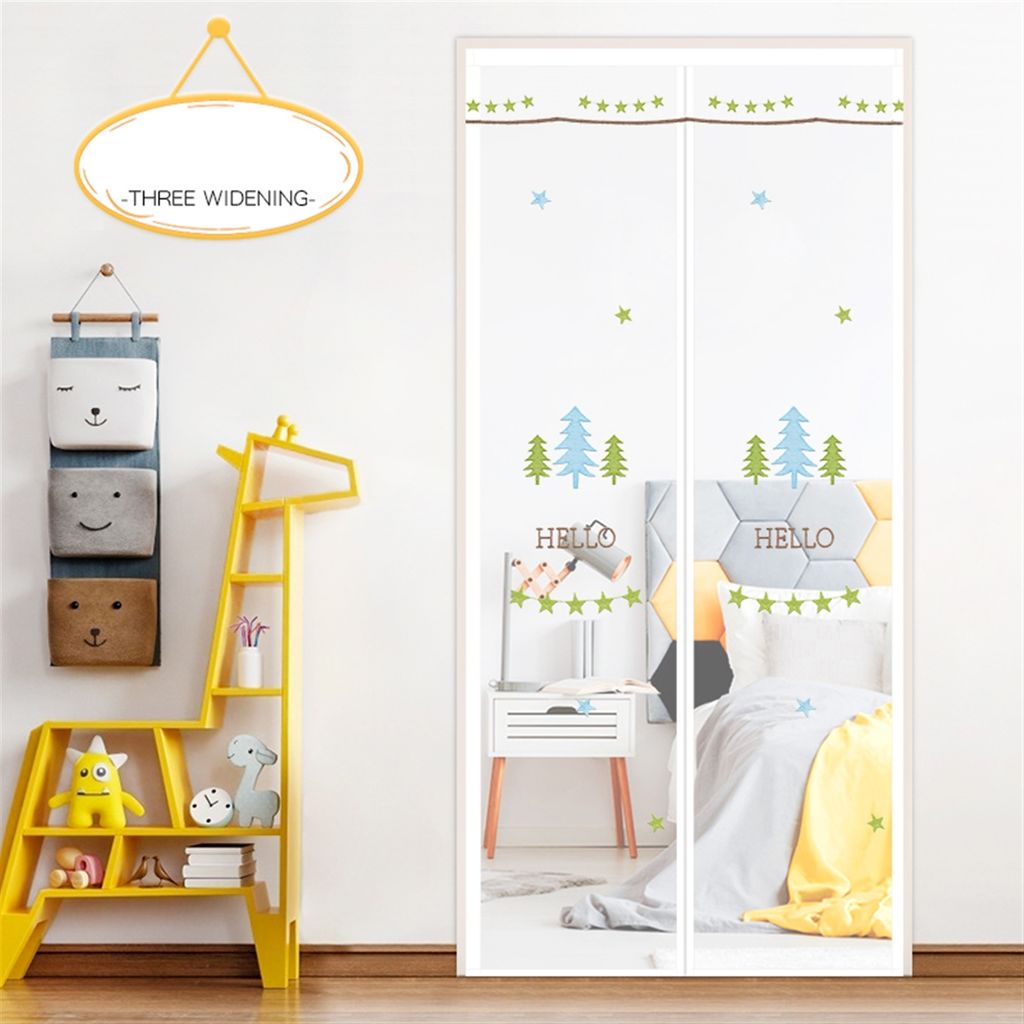 Sommer Fliegengitter Tš¹r mit Magnetverschluss Staubdichte Insektenschutz 90x210 cm