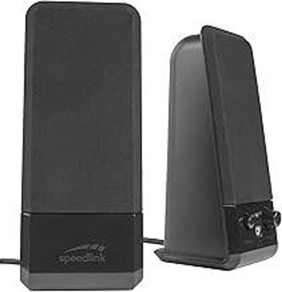 Speedlink EVENT Stereo PC Speaker - PC Lautsprecher mit Klinkenstecker 3,5mm, Computer Boxen Aktiv, 12 Watt, für Büro, Office, PC, Desktop, Noteb...