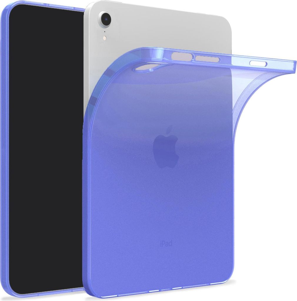 Hülle Kompatibel mit Apple iPad Air (11.0) - Transparent Silikon Cover Case Schutzhülle in Lila