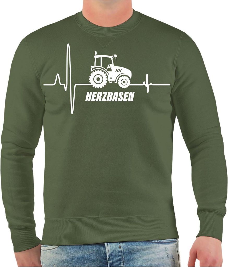 Herren Sweatshirt Traktor Herzrasen