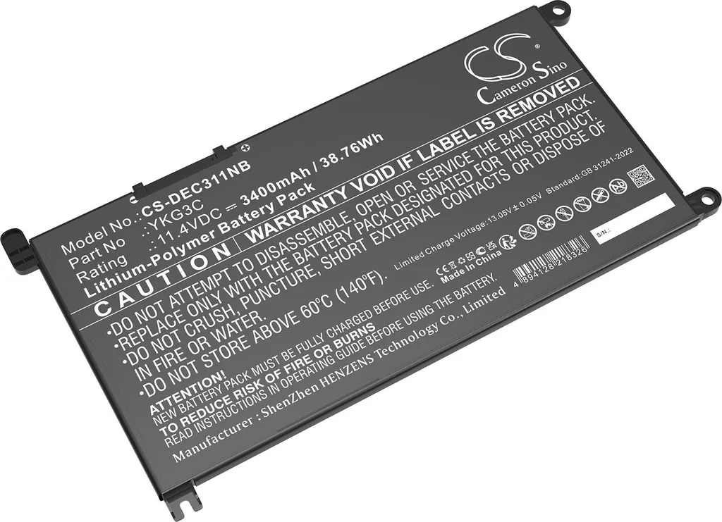 Batterie haute capacité pour Dell Chromebook 3110 2-in-1 série RF9H3