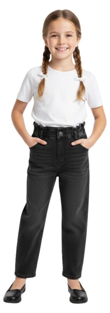 Zara Ballon-Baumwoll-Denim-Hose für Mädchen 116