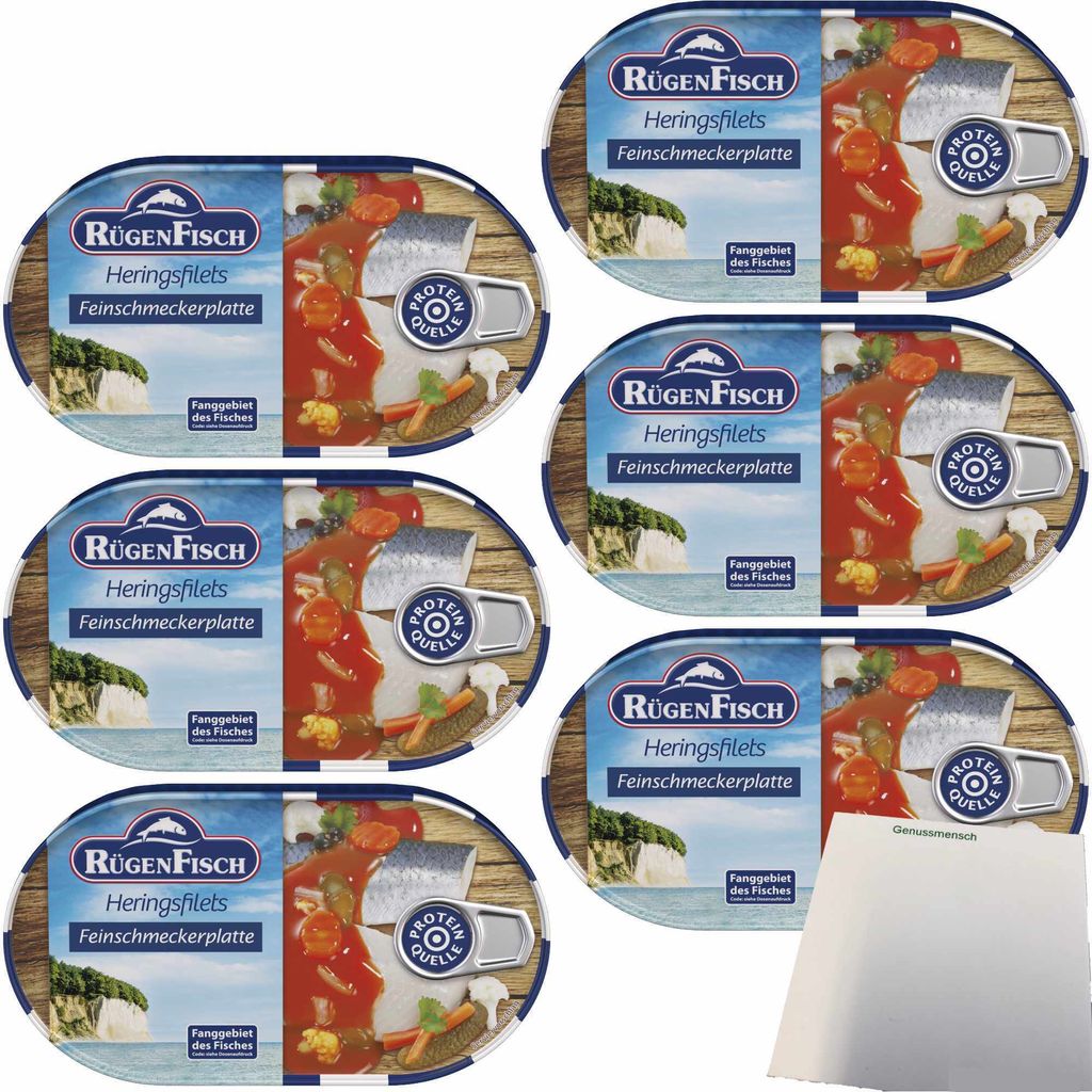 Rügenfisch Feinschmecker Platte, Heringsfilet mit feinem Produktbild 