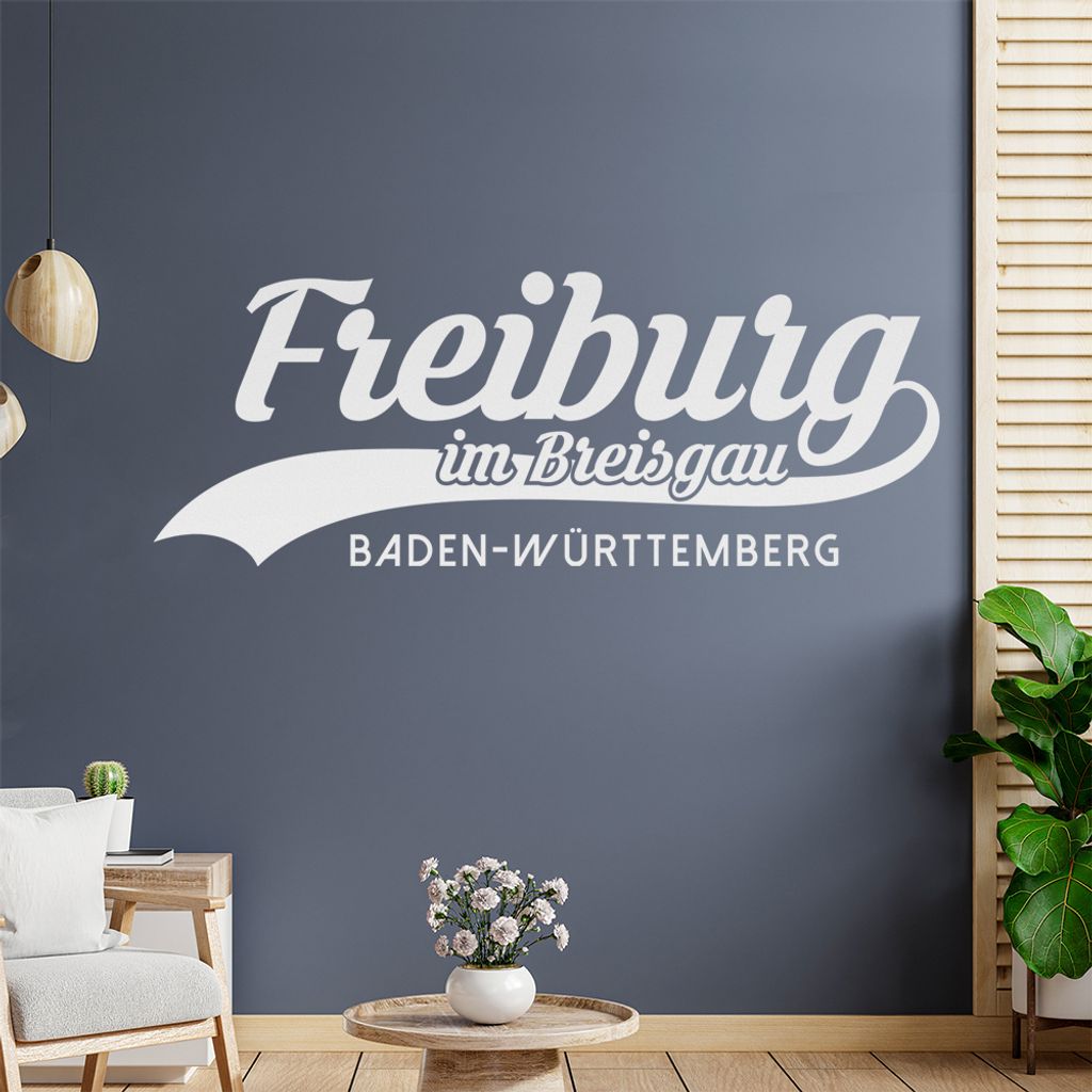 Freiburg Baden-Württemberg Wandtattoo Wandaufkleber Wall Sticker - Dekoration, Küche, Wohnzimmer, Schlafzimmer, Badezimmer