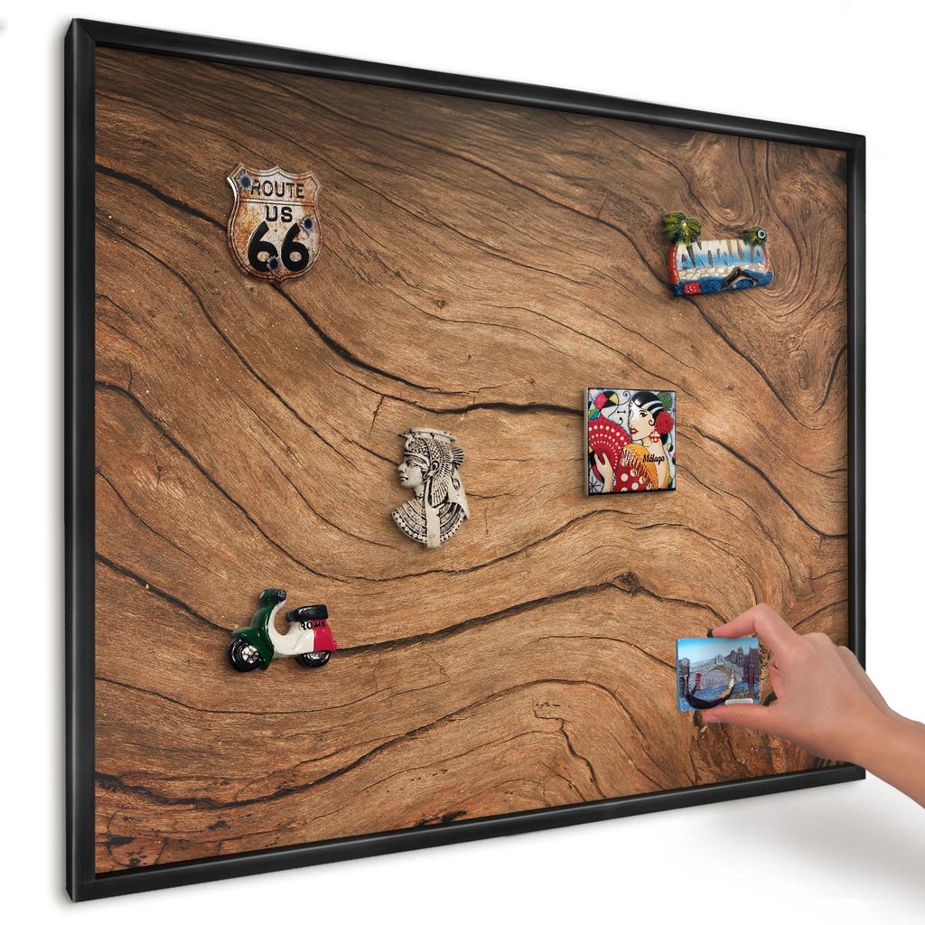 Magnettafel 80x60 cm mit schwarzem Rahmen - Magnetische Produktbild 