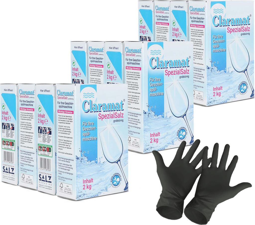 Claramat Spezial Salz 24 kg (12 x 2 kg) Spülmaschinensalz Produktbild 