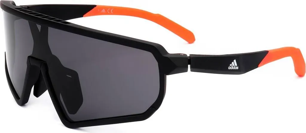 Lunettes de soleil de sport Adidas monture noire mate pour homme SP0017
