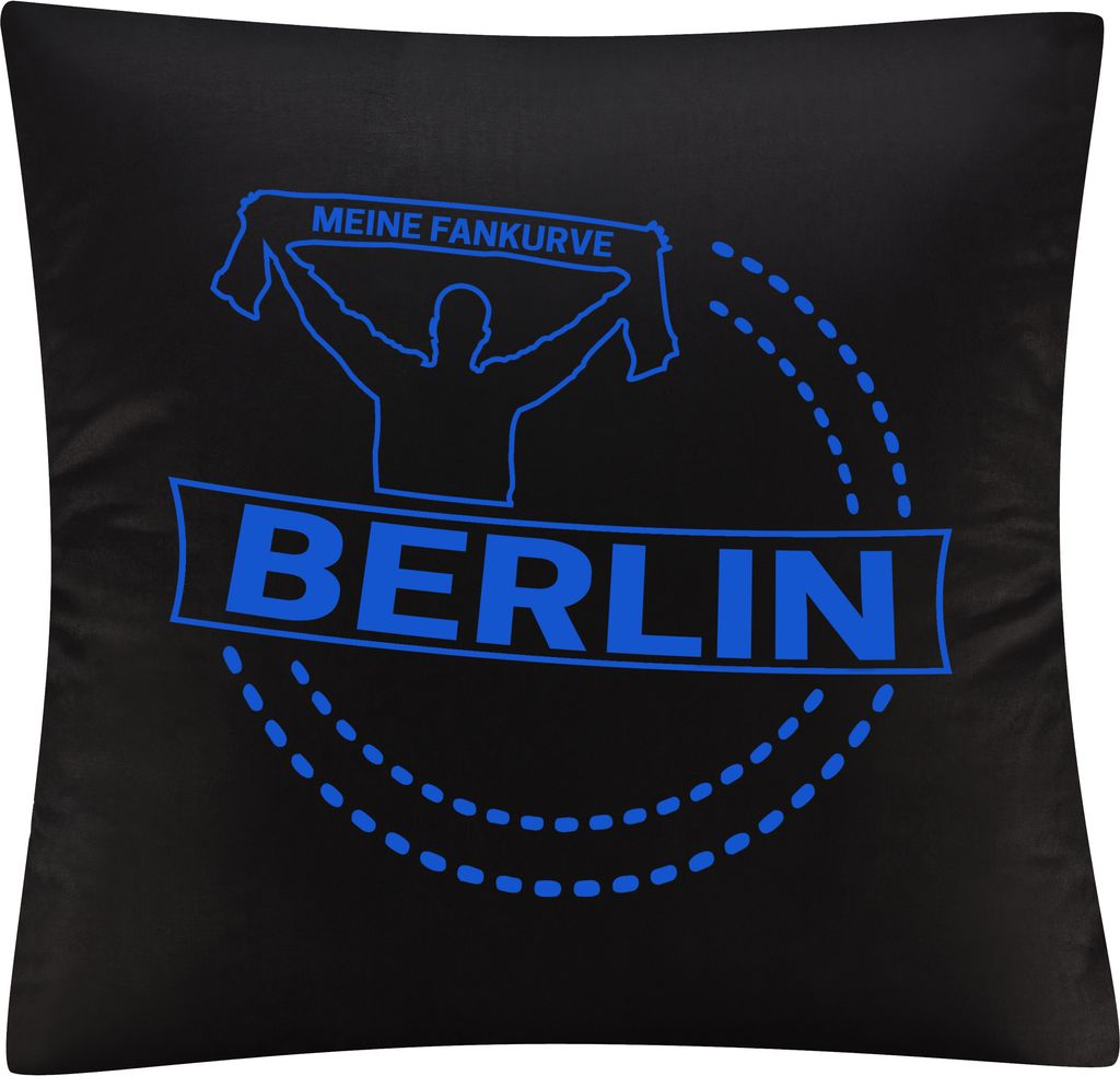 multifanshop Kissenbezug - Berlin blau - Meine Fankurve, Produktbild 