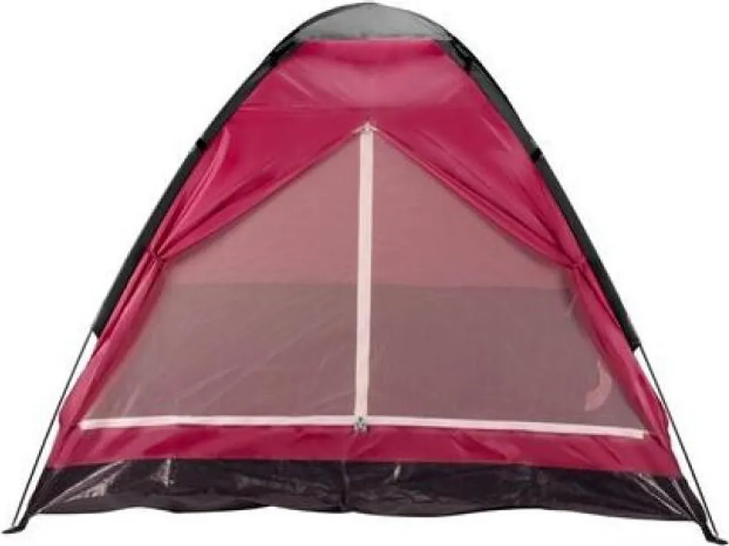 Tente anti-humidité Dunlop 3 places rouge montage rapide 200x180 cm