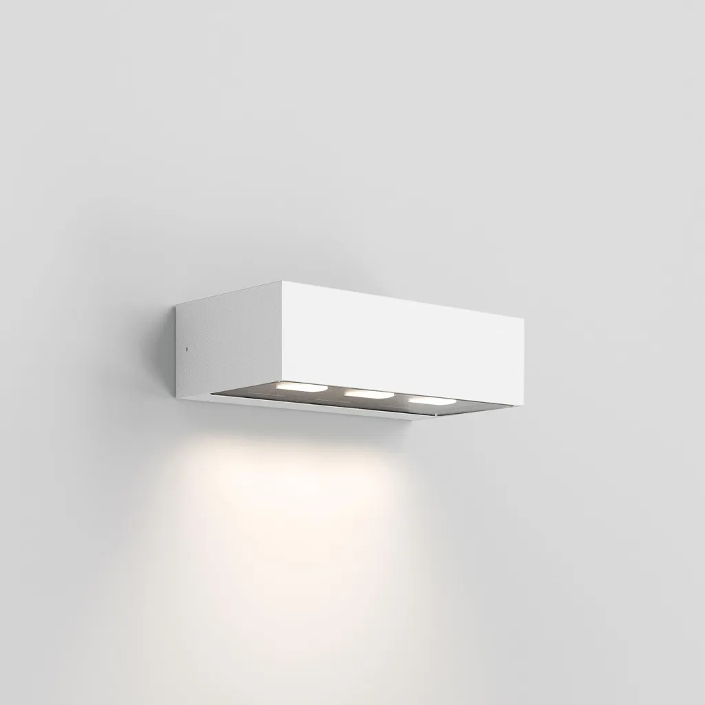 Applique extérieur LED pour éclairage façade moderne, design blanc 15,5W