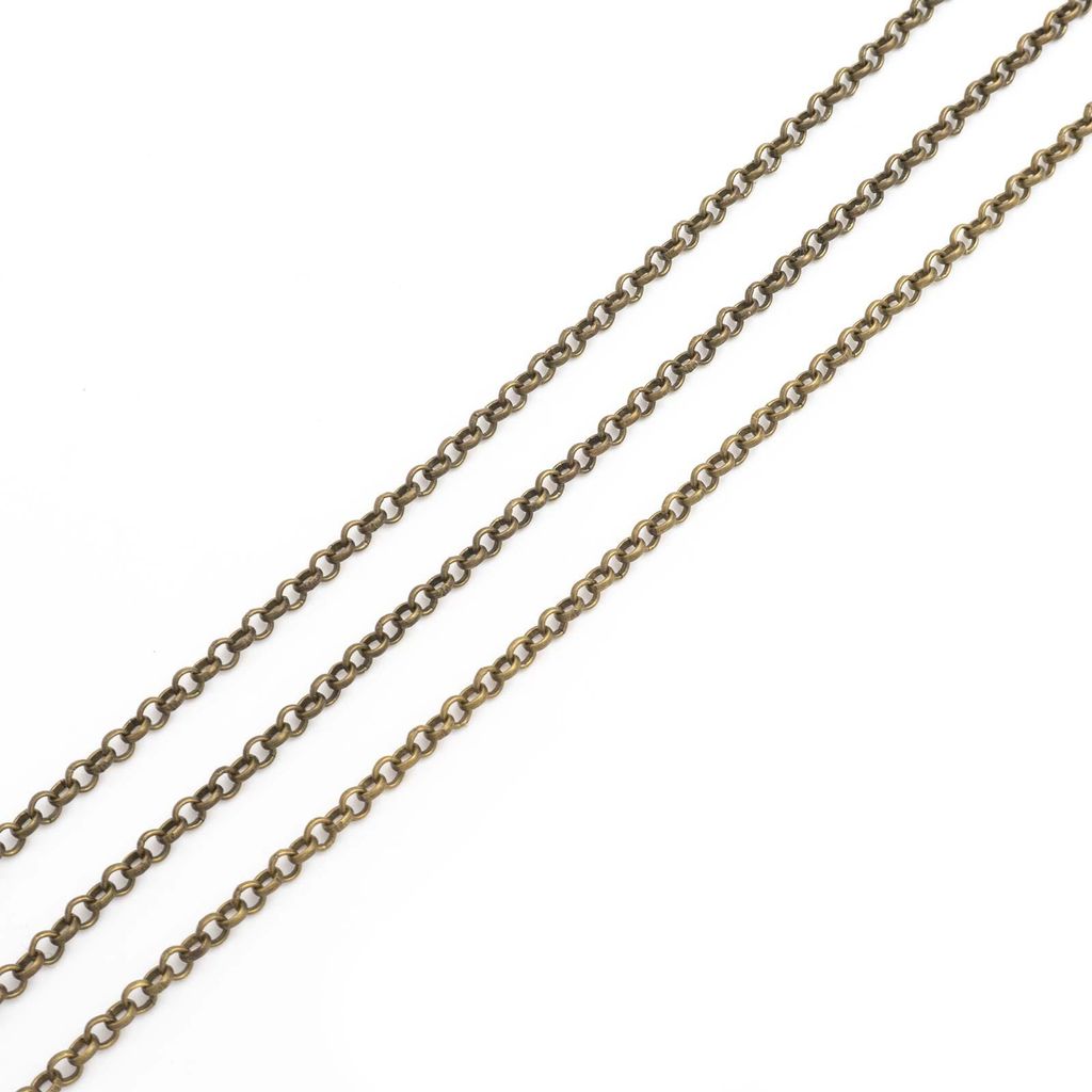 Vintageparts Jasseronkette Antik Bronze 3,2mm Gliederkette Produktbild 