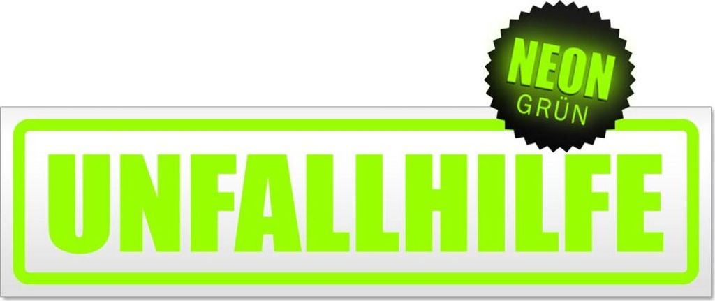 Unfallhilfe Magnetschild Schild magnetisch