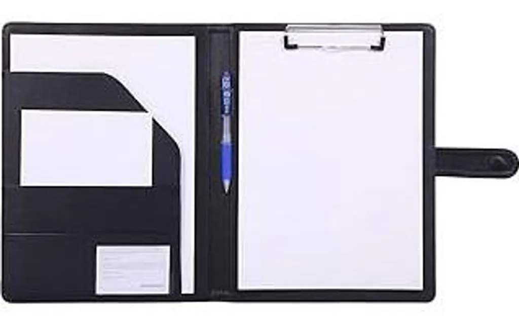 Cartellina Portadocumenti A4 Professionale Nero - Organizer con Blocco Note