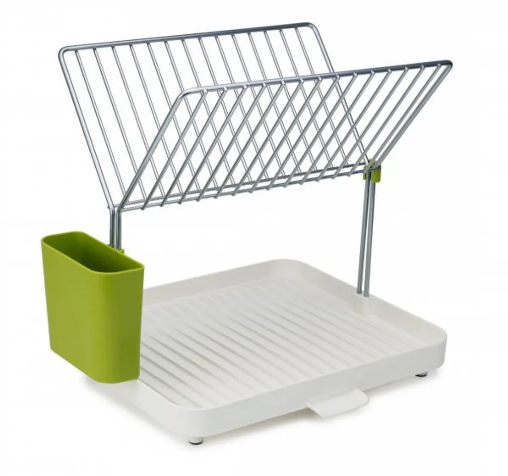 Joseph Joseph Y-Rack égouttoir blanc/vert avec support assiettes et porte-couverts