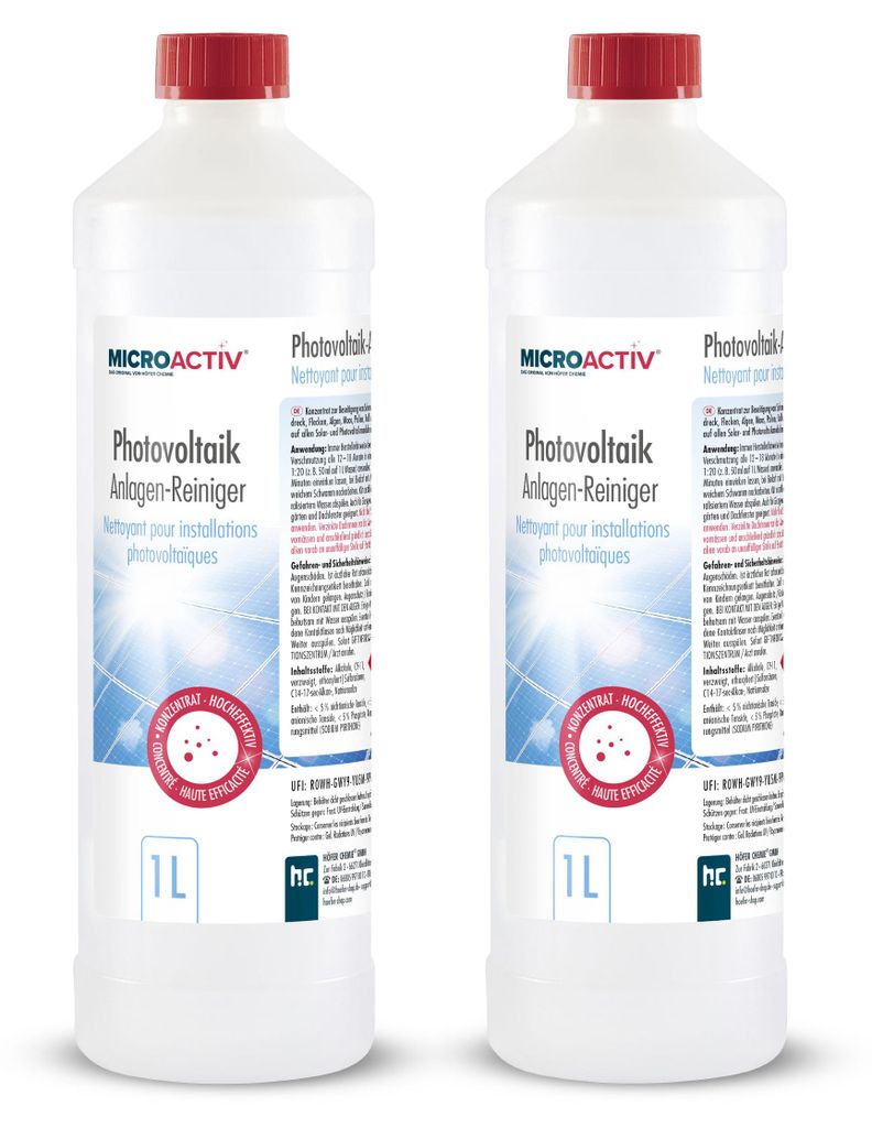 2x 1 L MICROACTIV® Photovoltaikanlagen Reiniger Produktbild 