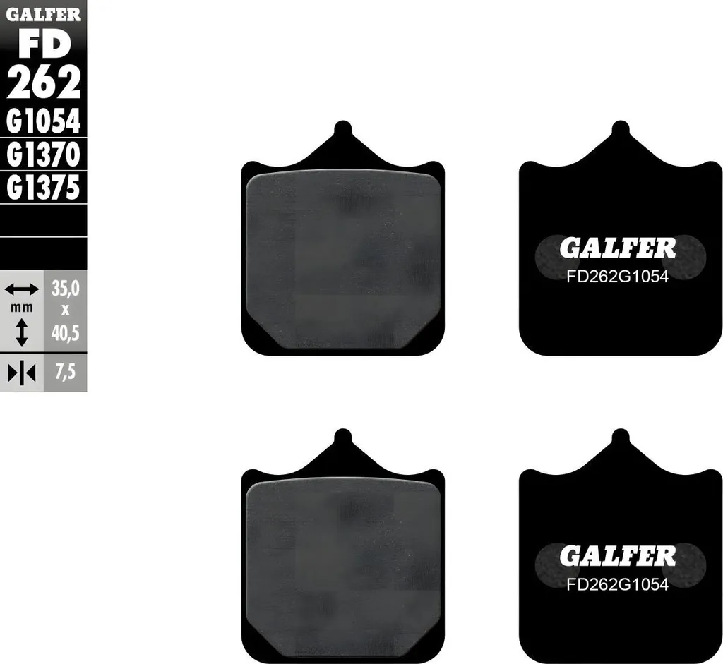 Plaquettes de frein Galfer avant sans sifflement pour Moto Guzzi