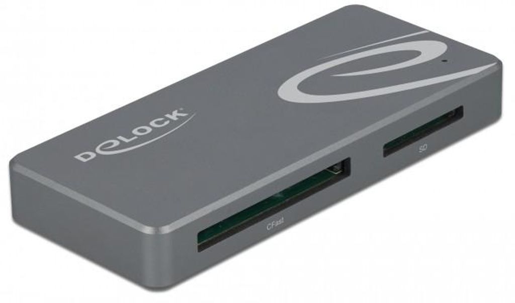USB Type-C Card Reader (grau, + USB Hub)