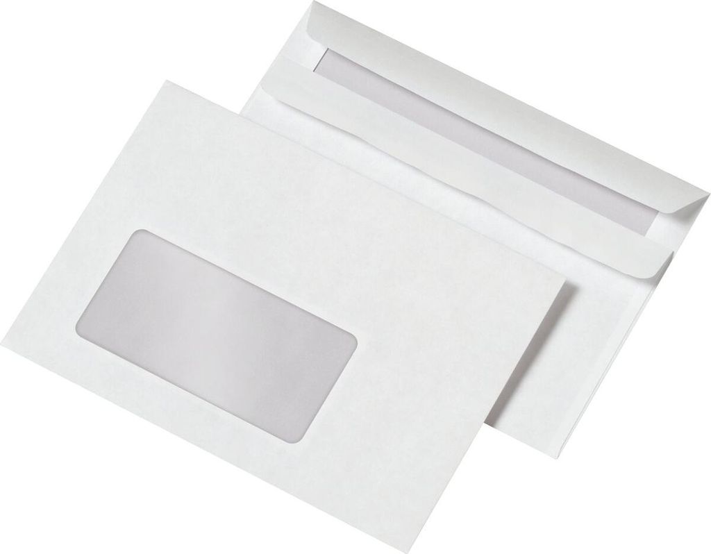 mayer-network 30005324 Briefumschläge C6 (162x114 mm), mit Fenster, selbstklebend, 72 g/qm, 1.000 Stück