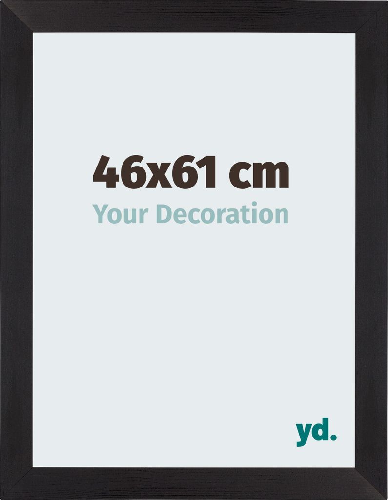 A product image showing a picture frame with text overlay indicating size and a tagline.