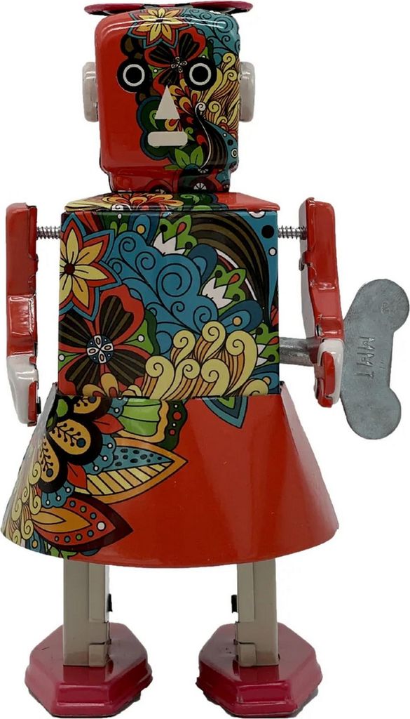 Mr & Mrs Tin - Blossom Bot Blechroboter aufziehbar Deko-Objekt - 14 x 8cm