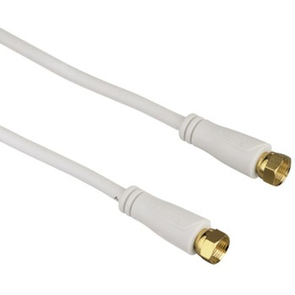 Hama 00122533, 10 m, F Plug, F Plug, Weiß