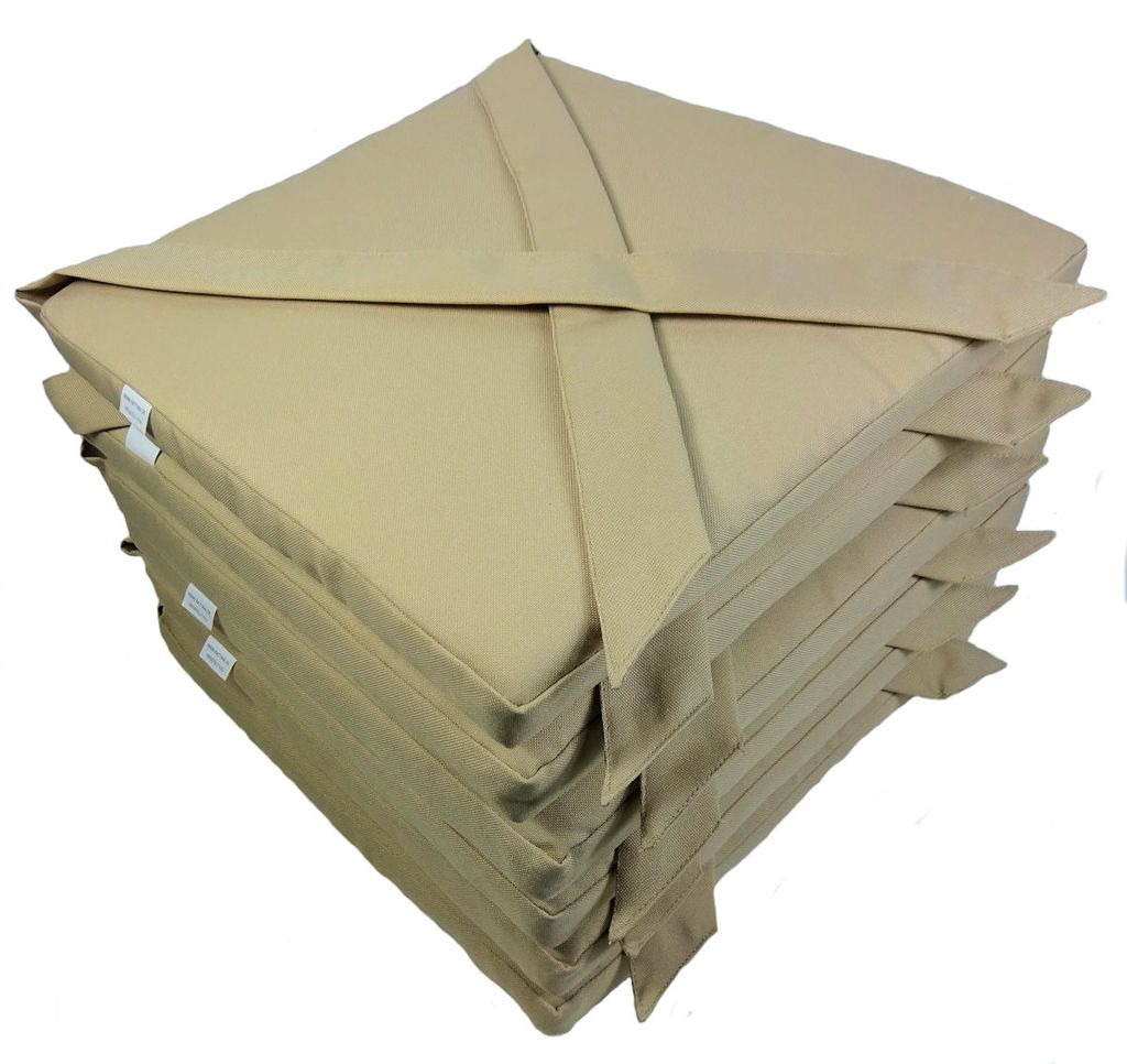 Rattani Set 6 x Stuhlkissen/Sitzkissen Marina Eckig mit Produktbild 