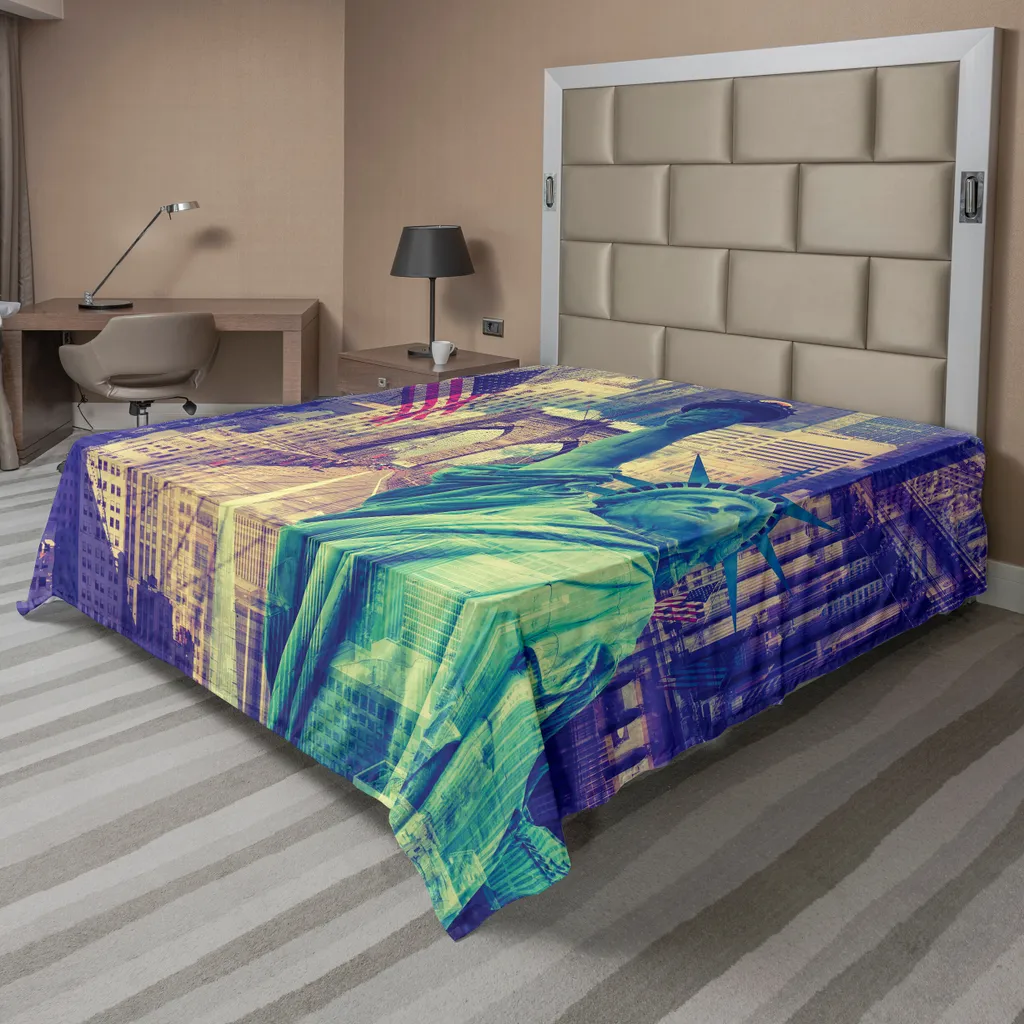 Drap de dessus décoratif New York style américain en tissu doux 266x260cm