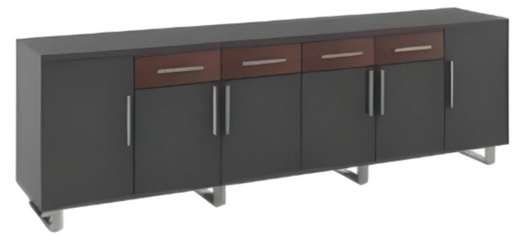 Moderner Braun Schwarz Aktenschrank Luxus Büromöbel Mehrzweckschrank