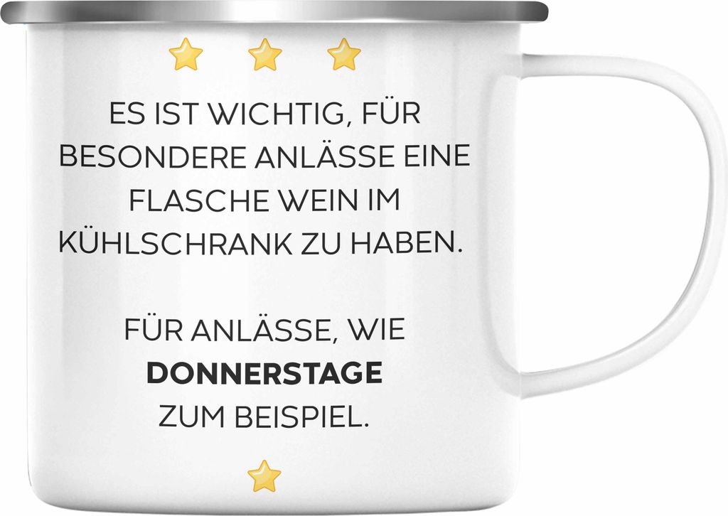 Trendation - Lustige Emaille Tasse mit Spruch für Frauen Männer Arbeit Büro Lustig Emaille Tassen Becher mit Sprüchen Kollegin Geschenk Sarkasm...