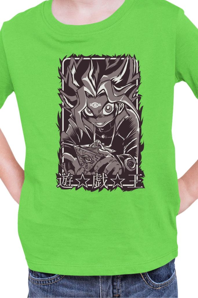 Kinder T-Shirt Japan Manga Anime Comics Yu Gi 027, / Lime