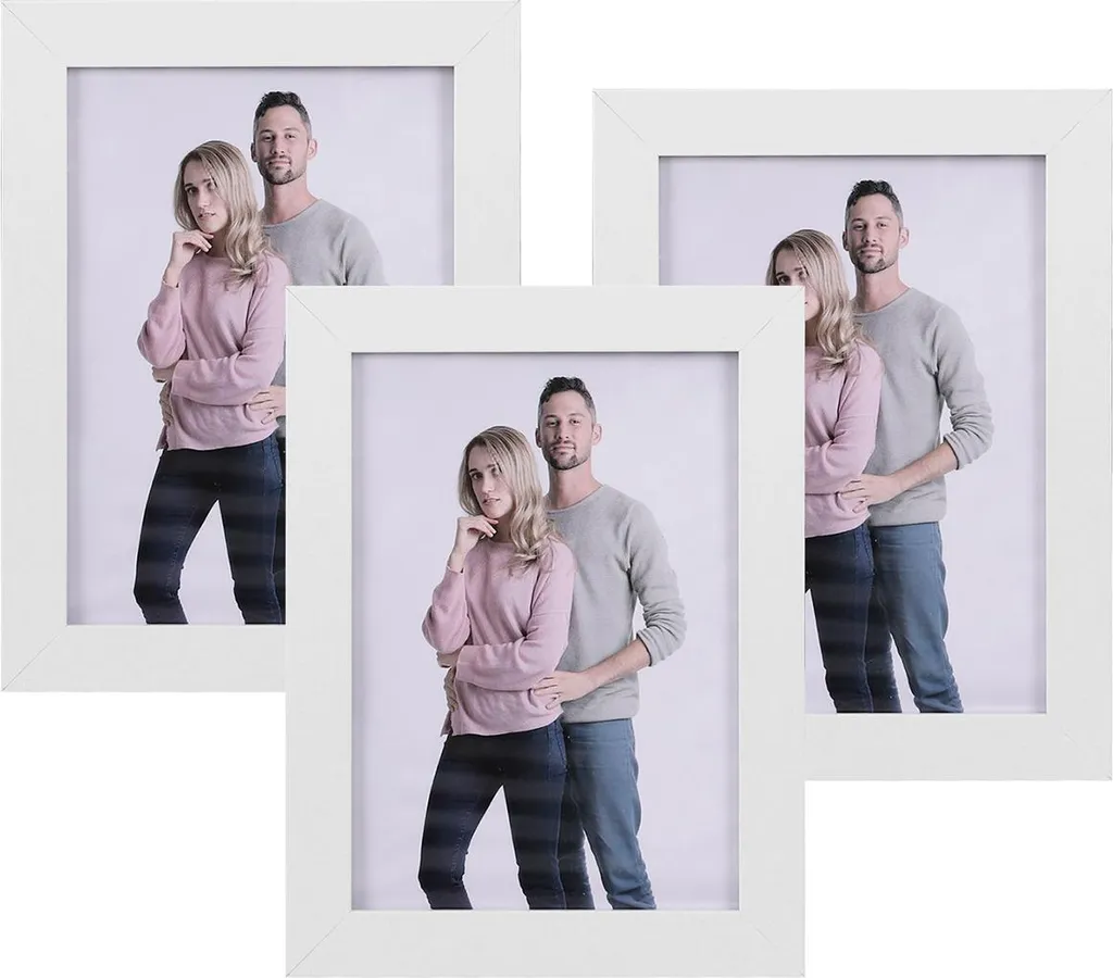 Décoration Murale : Lot de 3 Cadres Photo Blancs 13x18 pour la Maison