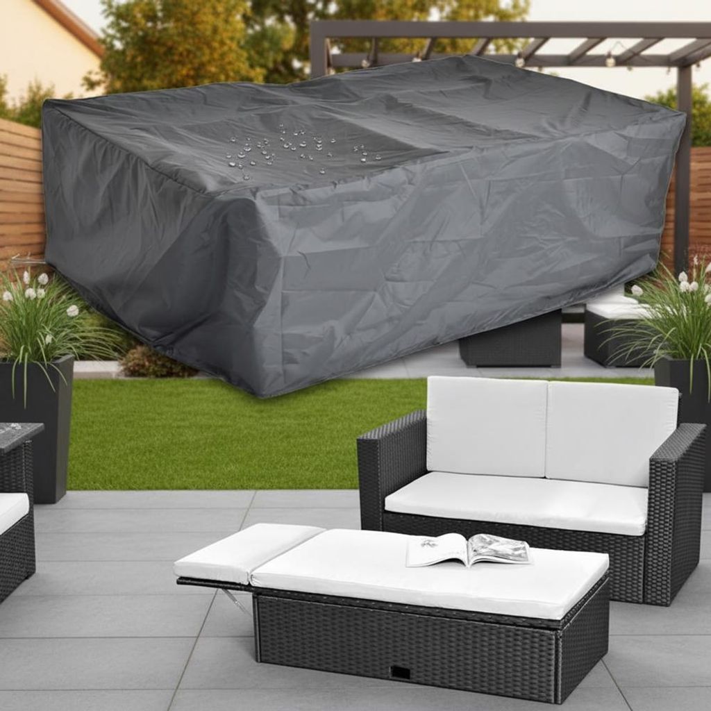 Schutzhülle für Gartenmöbel 125×123×74 cm, UV-beständig & Produktbild 