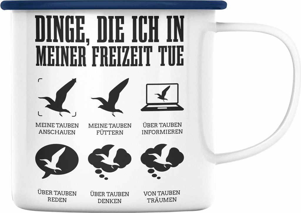 Trendation - Taubenzüchter Taube Geschenk Taubenzucht Geschenkidee Tauben Grafik Taubenflüsterer (Blau)