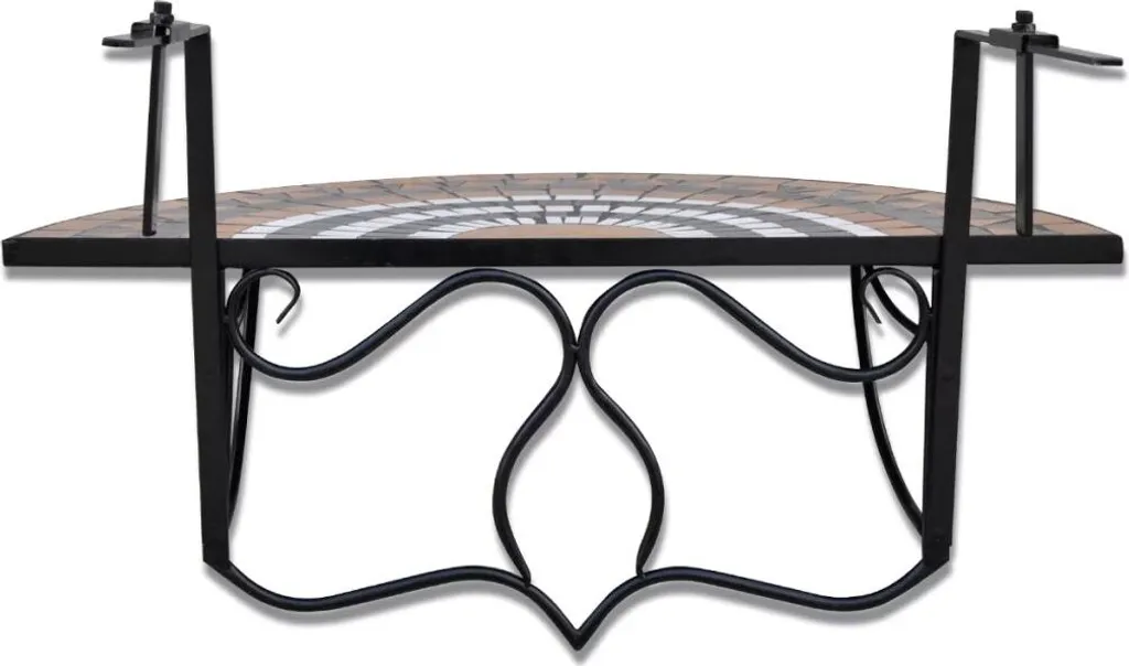 Table suspendue balcon mosaïque terre cuite résistante aux intempéries - 5