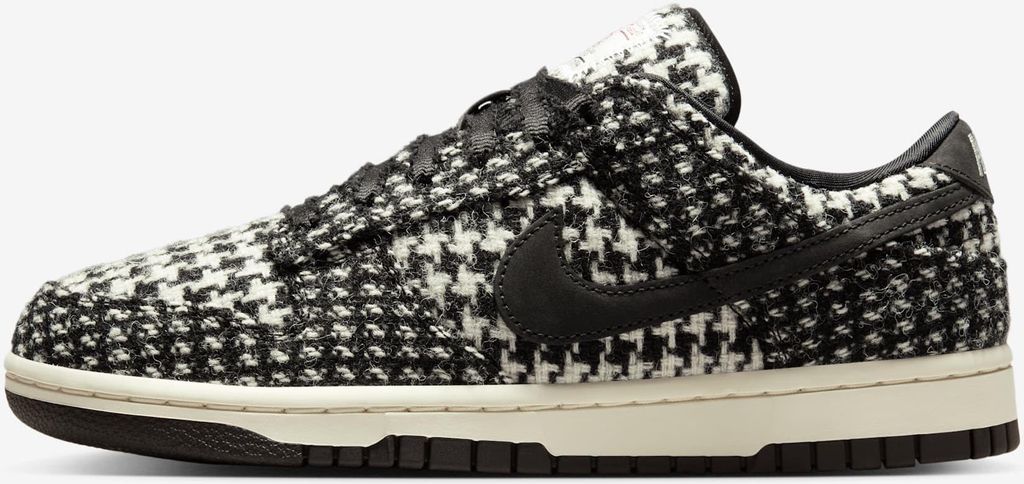 Nike Dunk Low "Harris Tweed White Black Multi" Bunt, Größe: 43