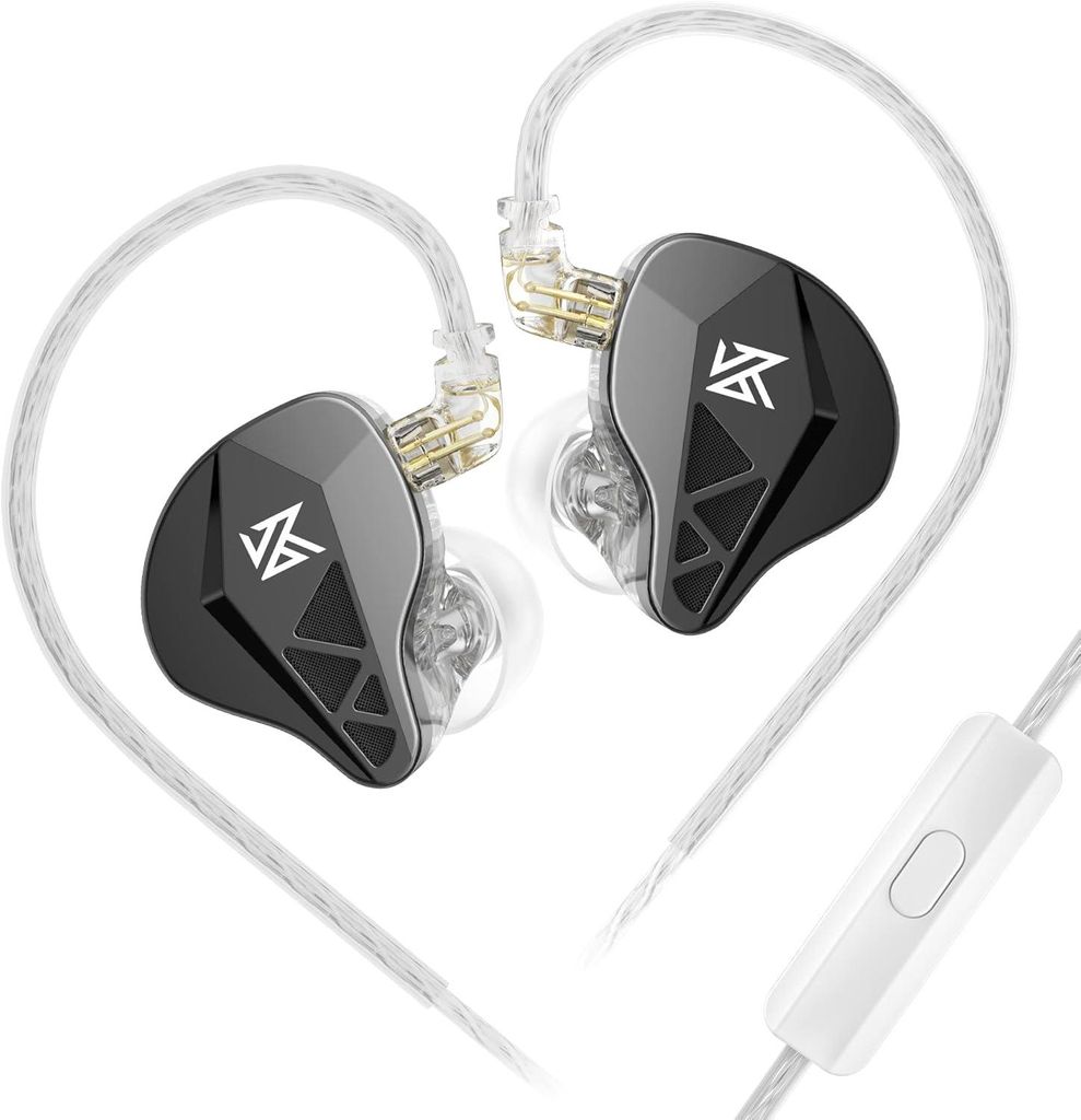 KZ EDX Pro In-Ear Monitor Kopfhörer, HiFi IEM Ohrhörer mit Dual Driver, 3.5mm Kabel, Ergonomisches Design für Gaming, Musik & Studio