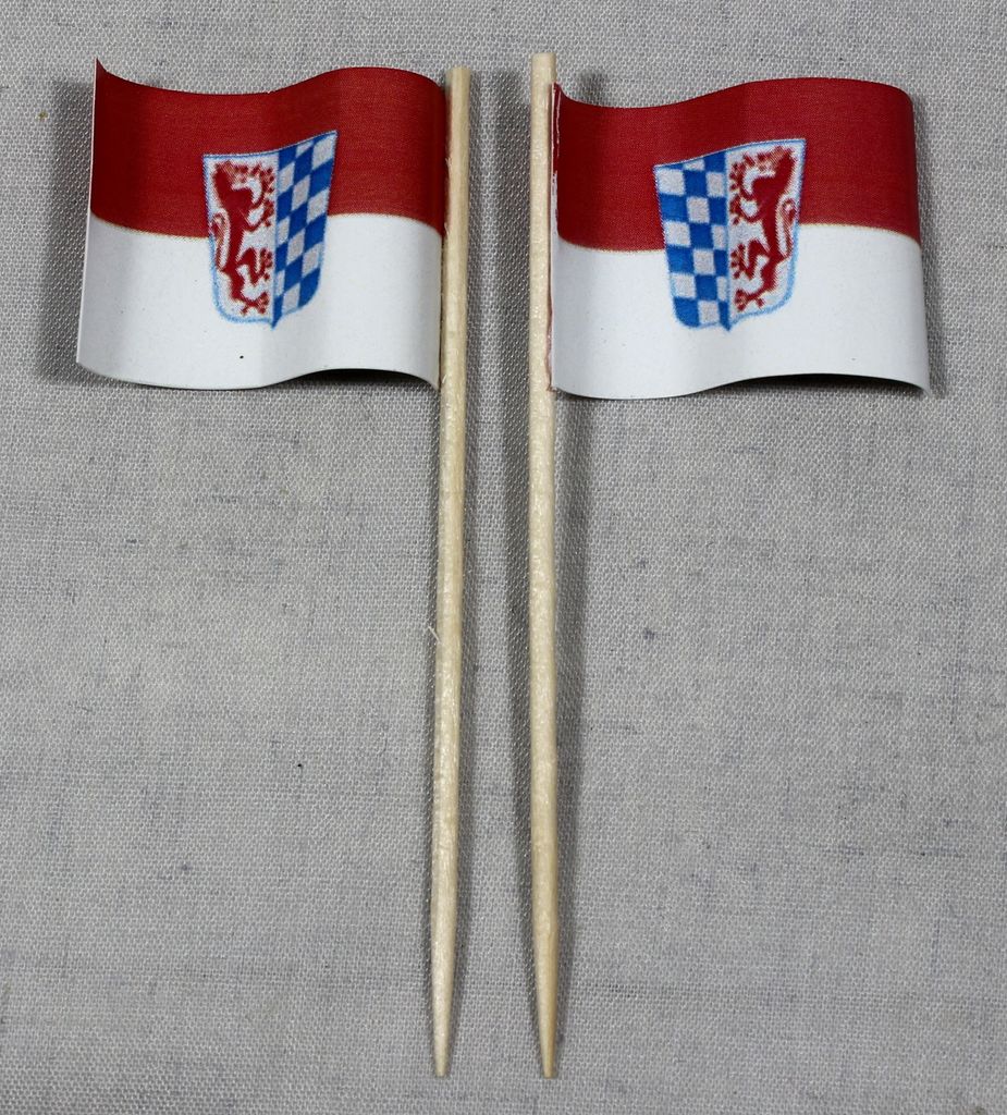 Party-Picker Flagge Niederbayern Papierfähnchen in Produktbild 