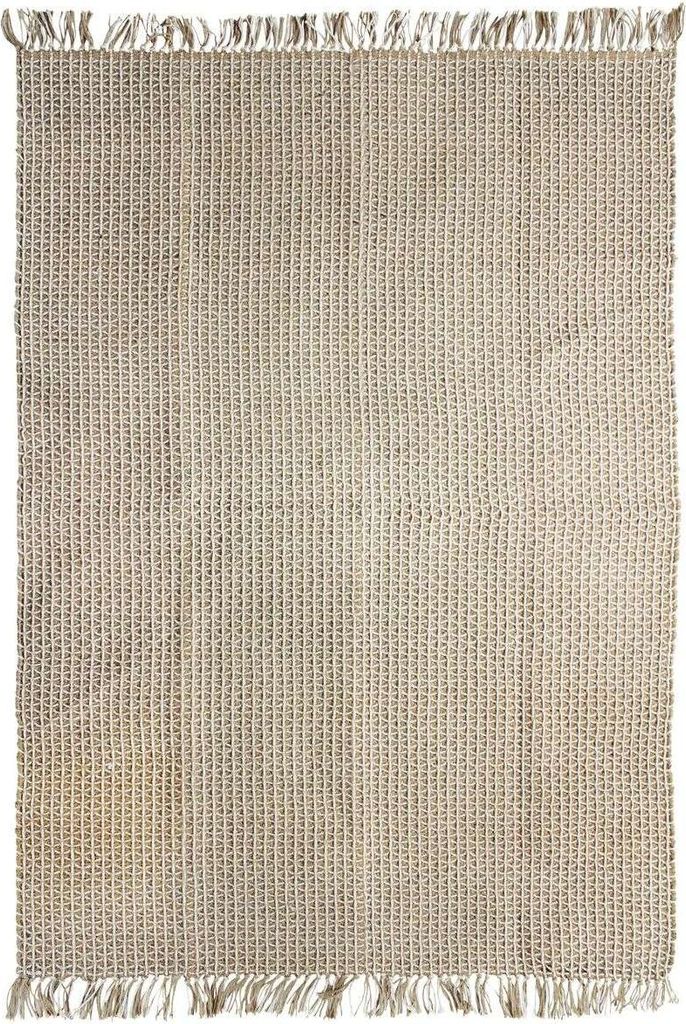 Teppich aus Jute und Baumwolle in Naturfarben 120x170