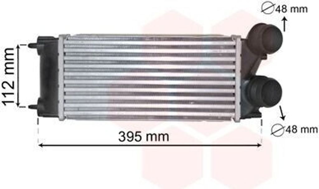 VAN WEZEL 40004343 Ladeluftkühler LLK passend für PEUGEOT 308 SW I (4E, 4H) Turbo Intercooler