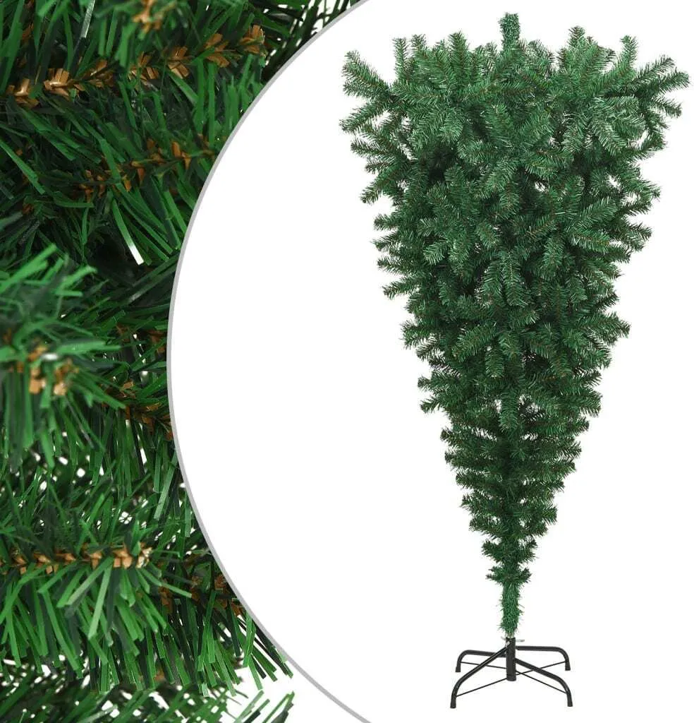 Sapin de Noël Inversé Artificiel de 2,40m Vert pour Grand Salon Moderne