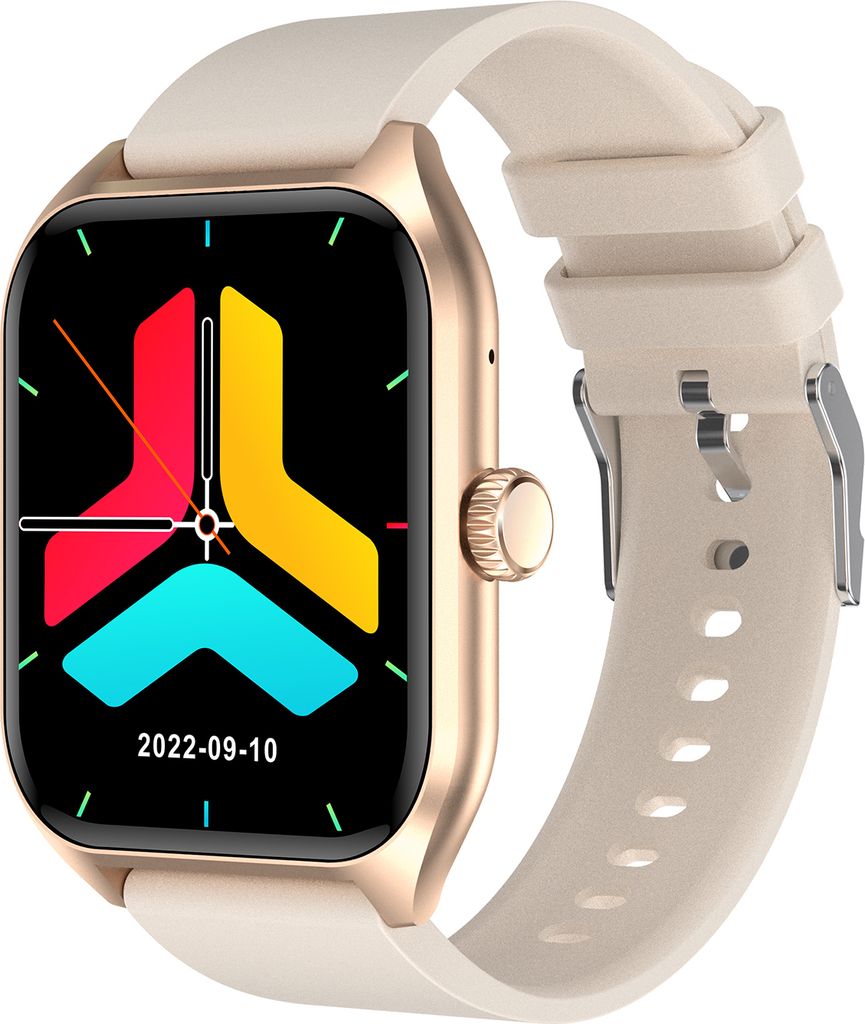 QX5 Smartwatch, 1,96-Zoll-TFT-HD-Bildschirm | 240*282-Auflösung | Gesundheitsfunktion | BT5.2-Anruf | 100+ Sportmodi, Beige