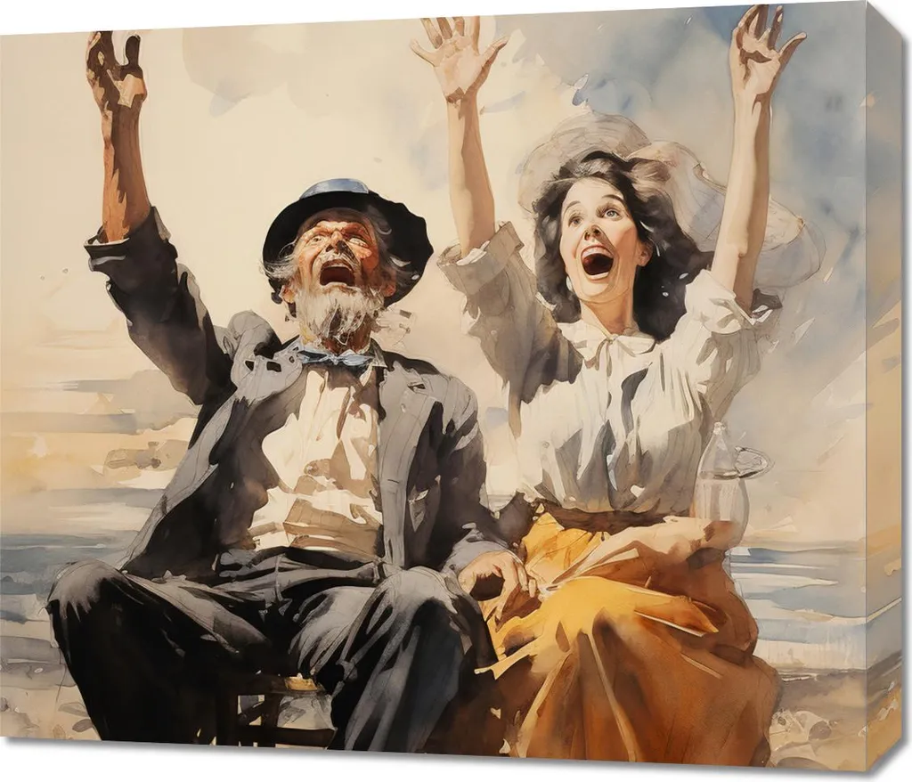 Quadro Moderno 70x60 Momenti di Gioia - Emozioni in Tela per la Casa