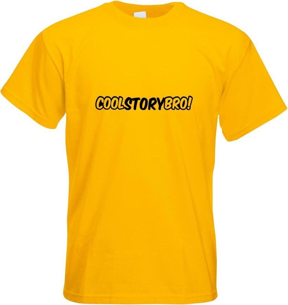 Kiwistar - T-Shirt - gelb - Cool Story Bro Motiv Bedruckt Funshirt Design Print - mit Motiv Bedruckt - Funshirt Design - Sport - Freizeit - Herren - L